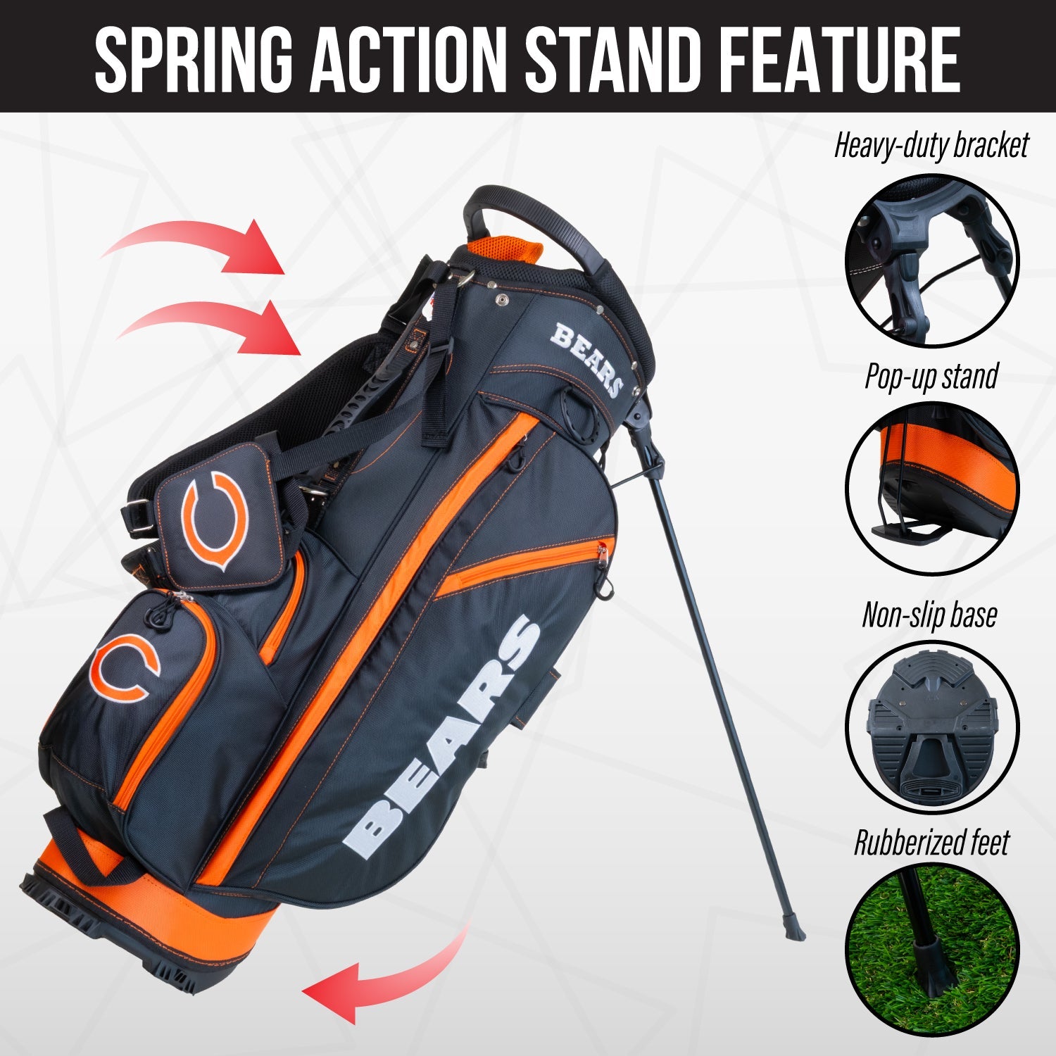 Chicago Bears Fairway Stand Bag - Image 5 - Club Rehab