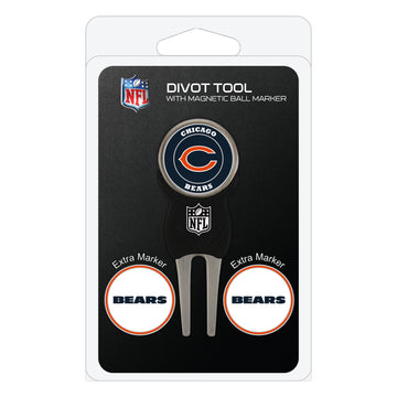 Chicago Bears Divot Tool + 3 Ball Markers