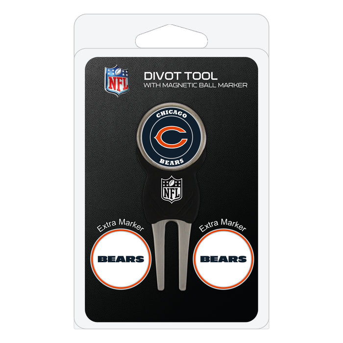 Chicago Bears divot repair tool and three ball markers