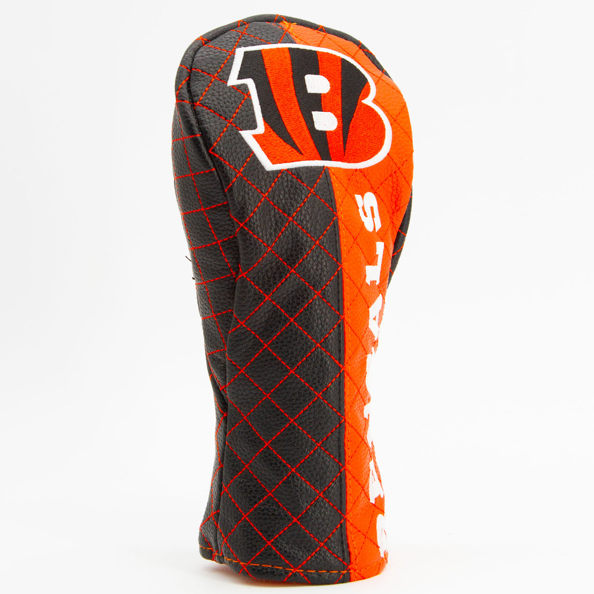 Cincinnati Bengals Split Quilted Fairway Headcover, angled view