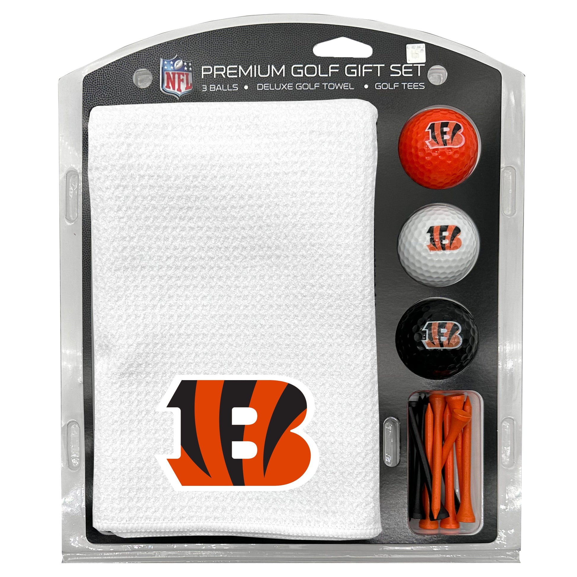 Cincinnati Bengals White Microfiber Towel Golf Gift Set - Club Rehab