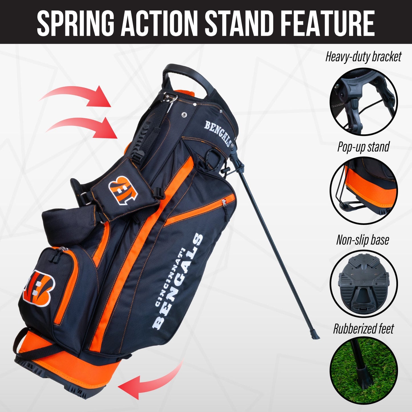 Cincinnati Bengals Fairway Stand Bag - Image 5 - Club Rehab