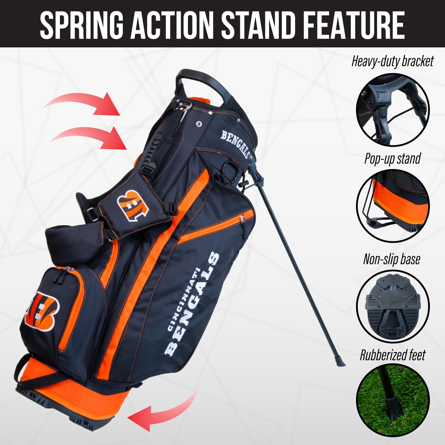 Cincinnati Bengals Fairway Stand Bag - Image 5 - Club Rehab