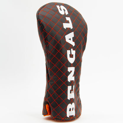Cincinnati Bengals Solid Quilted Driver Headcover, angled view