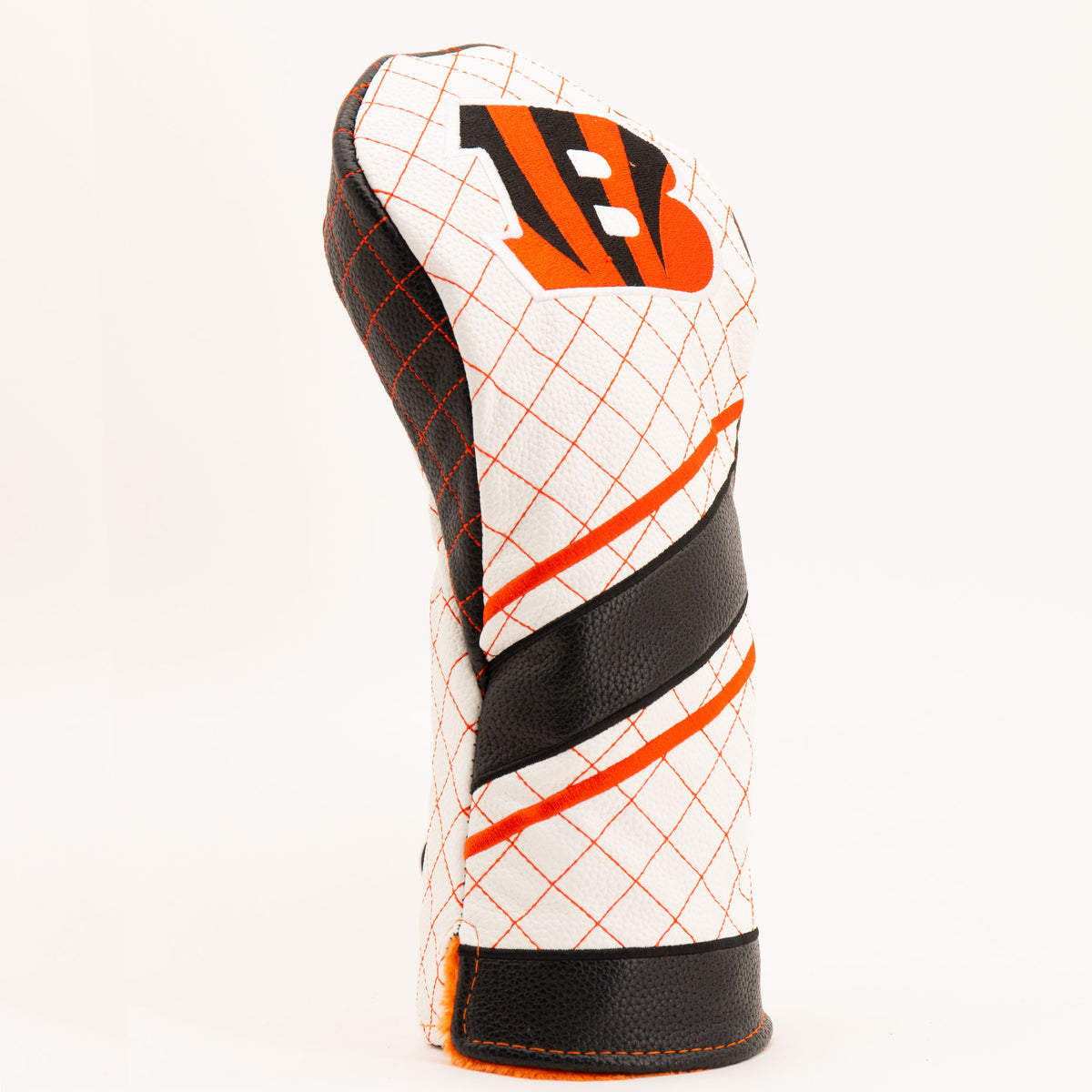 Cincinnati Bengals Striped Quilted Driver Headcover, angled view
