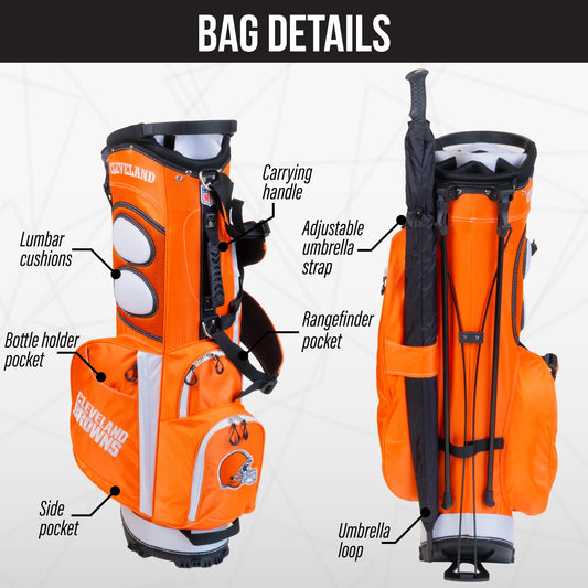 Cleveland Browns Fairway Stand Bag - Image 2 - Club Rehab