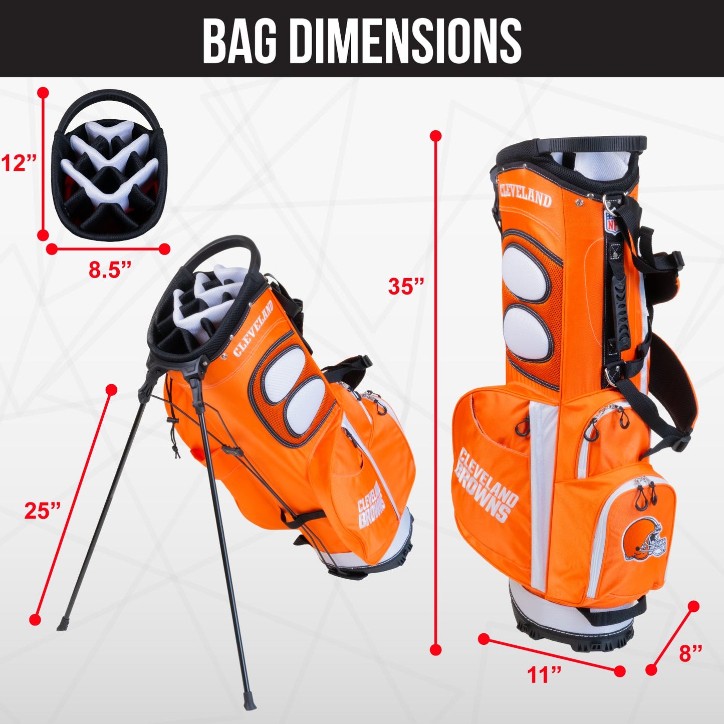 Cleveland Browns Fairway Stand Bag - Image 4 - Club Rehab