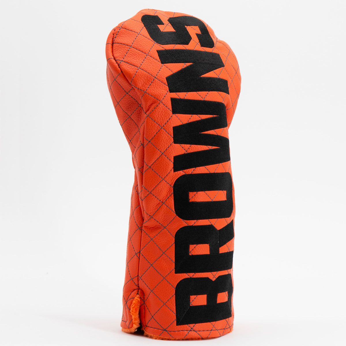 Cleveland Browns Solid Quilted Driver Headcover, angled view