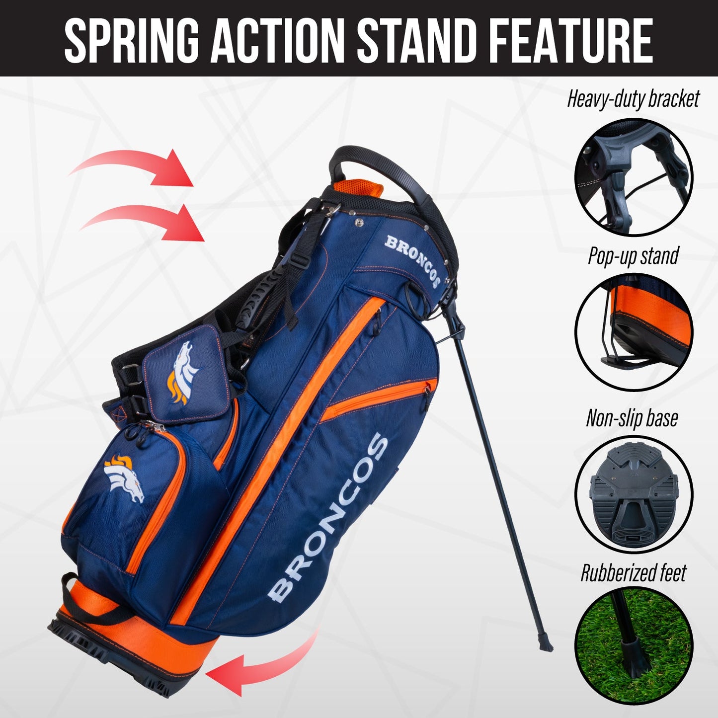 Denver Broncos Fairway Stand Bag - Image 5 - Club Rehab
