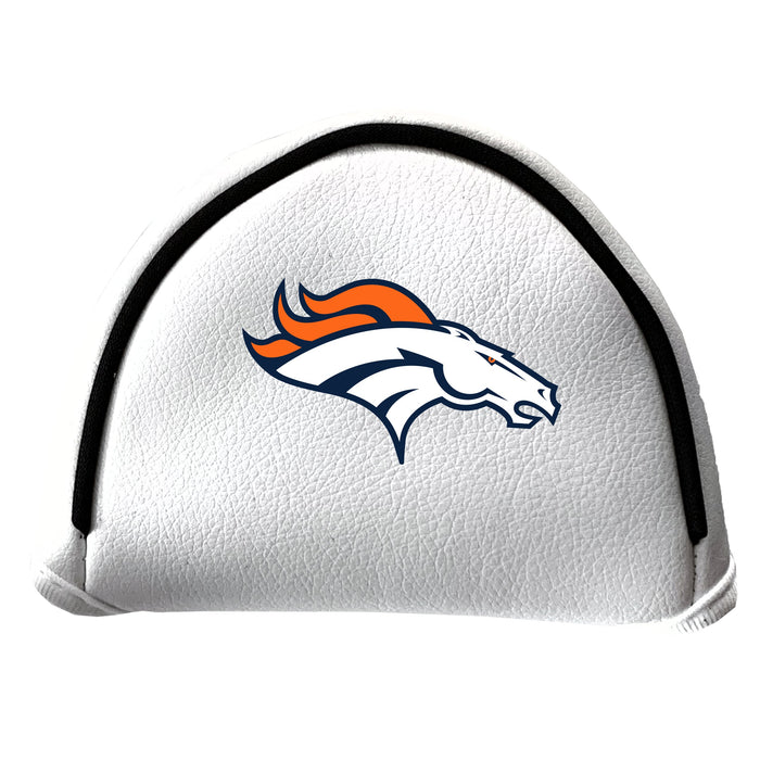 Denver Broncos Vintage White Printed Mallet Putter Headcover