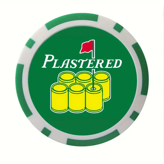 Plastered Poker Chip Ball Marker