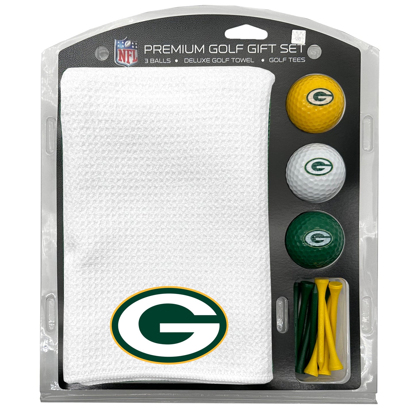 Green Bay Packers White Microfiber Towel Golf Gift Set - Club Rehab