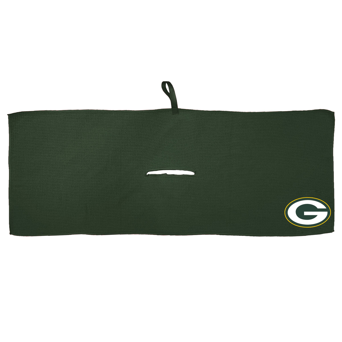 Green Bay Packers 16 x 40 microfiber golf towel with team logo