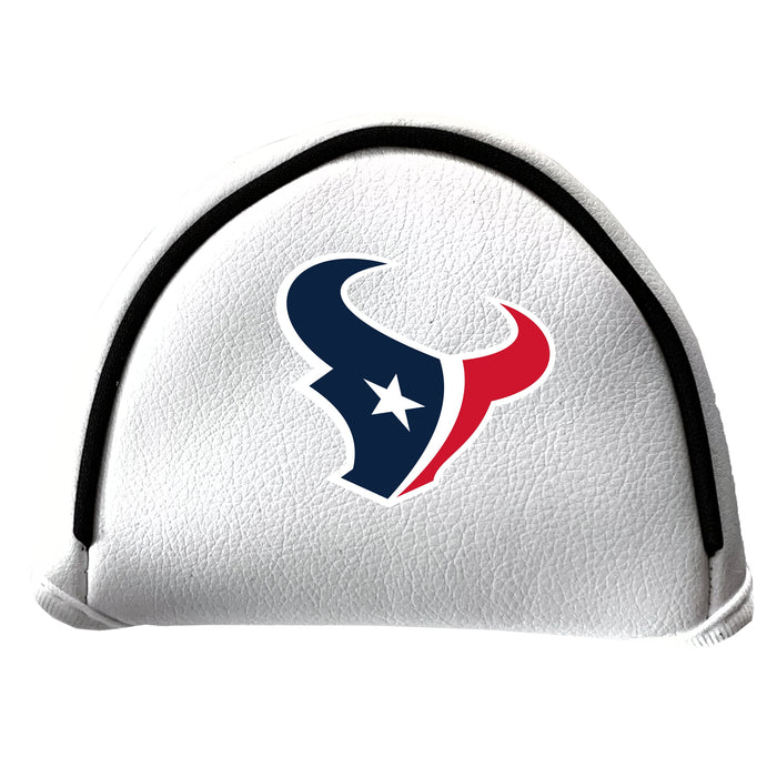 Houston Texans Vintage White Printed Mallet Putter Headcover