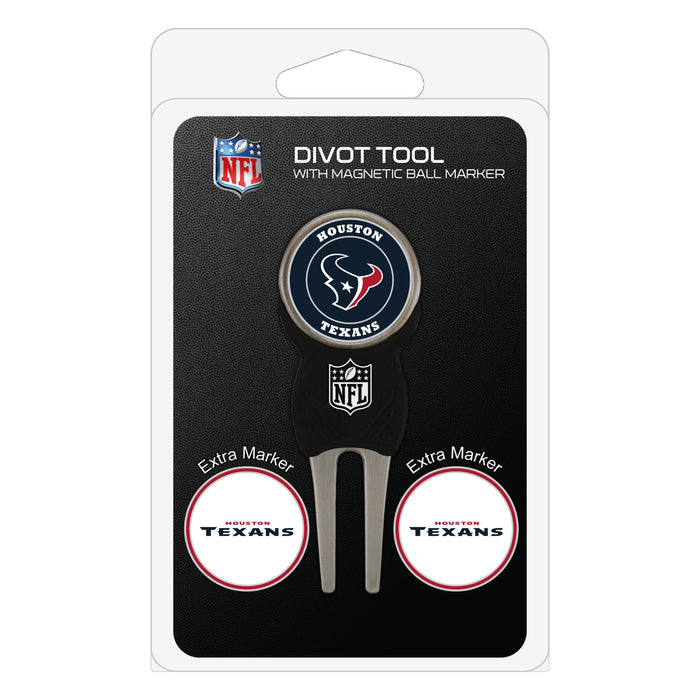 Houston Texans divot repair tool and three ball markers
