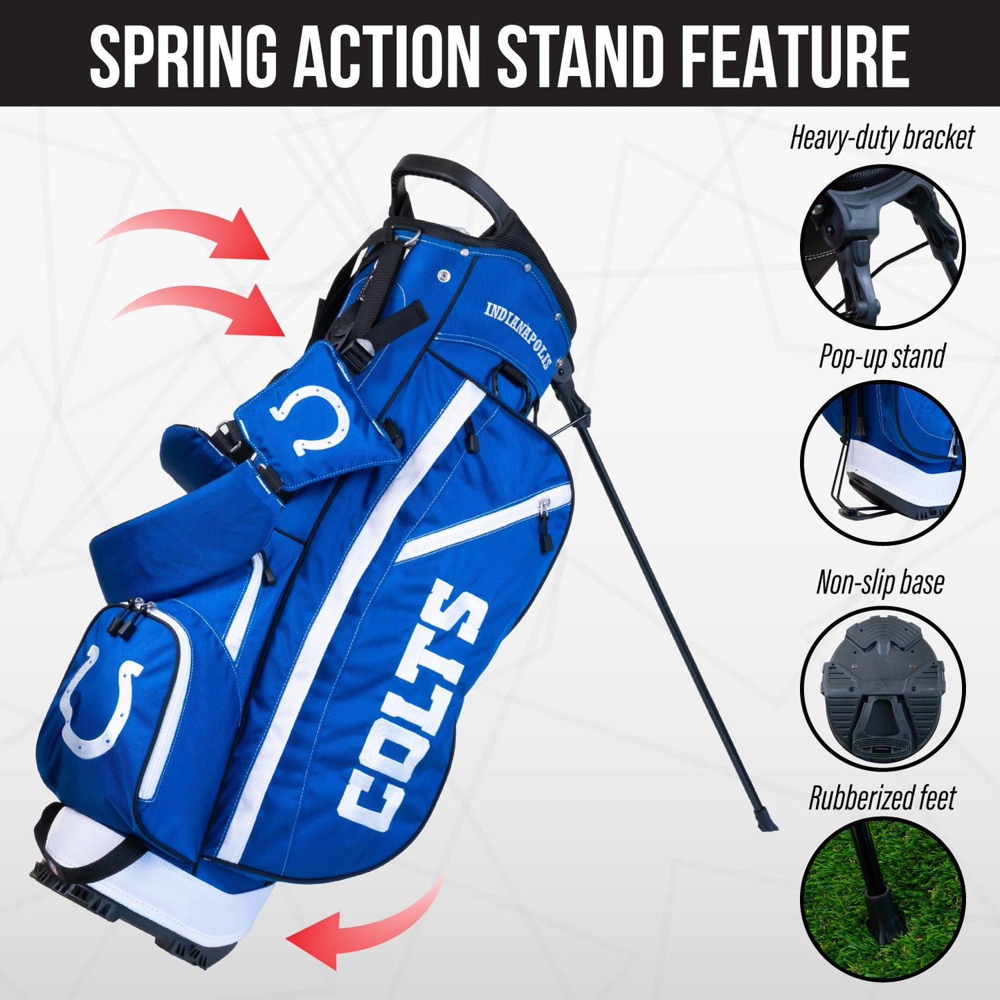 Indianapolis Colts Fairway Stand Bag - Image 5 - Club Rehab