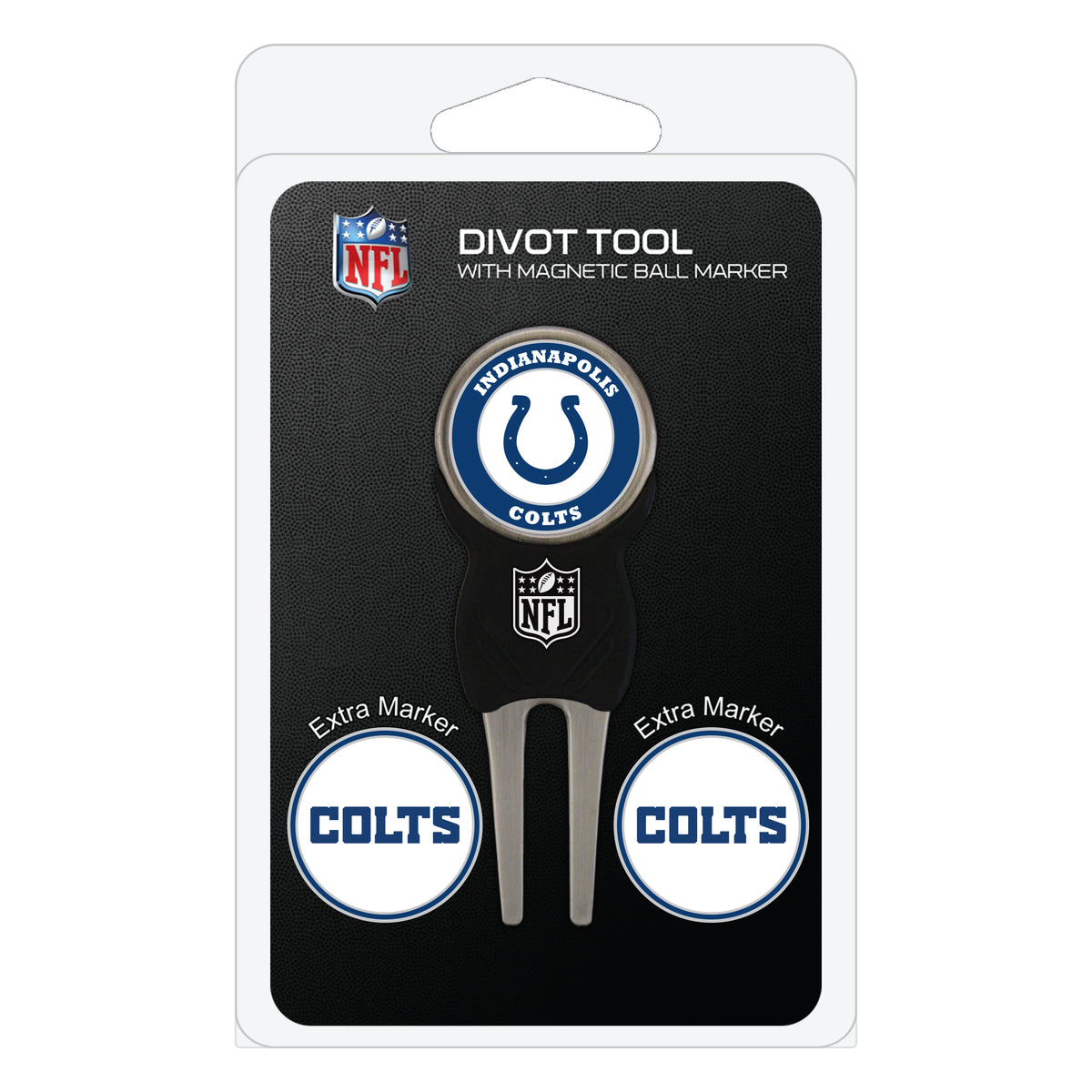 Indianapolis Colts divot repair tool and three ball markers