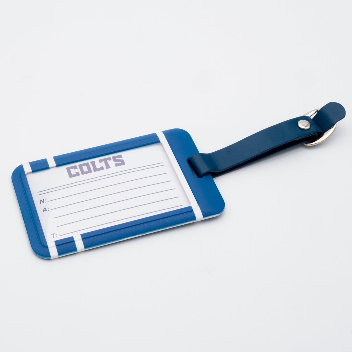 Indianapolis Colts plastic golf bag tag by Team Golf, product photo 2