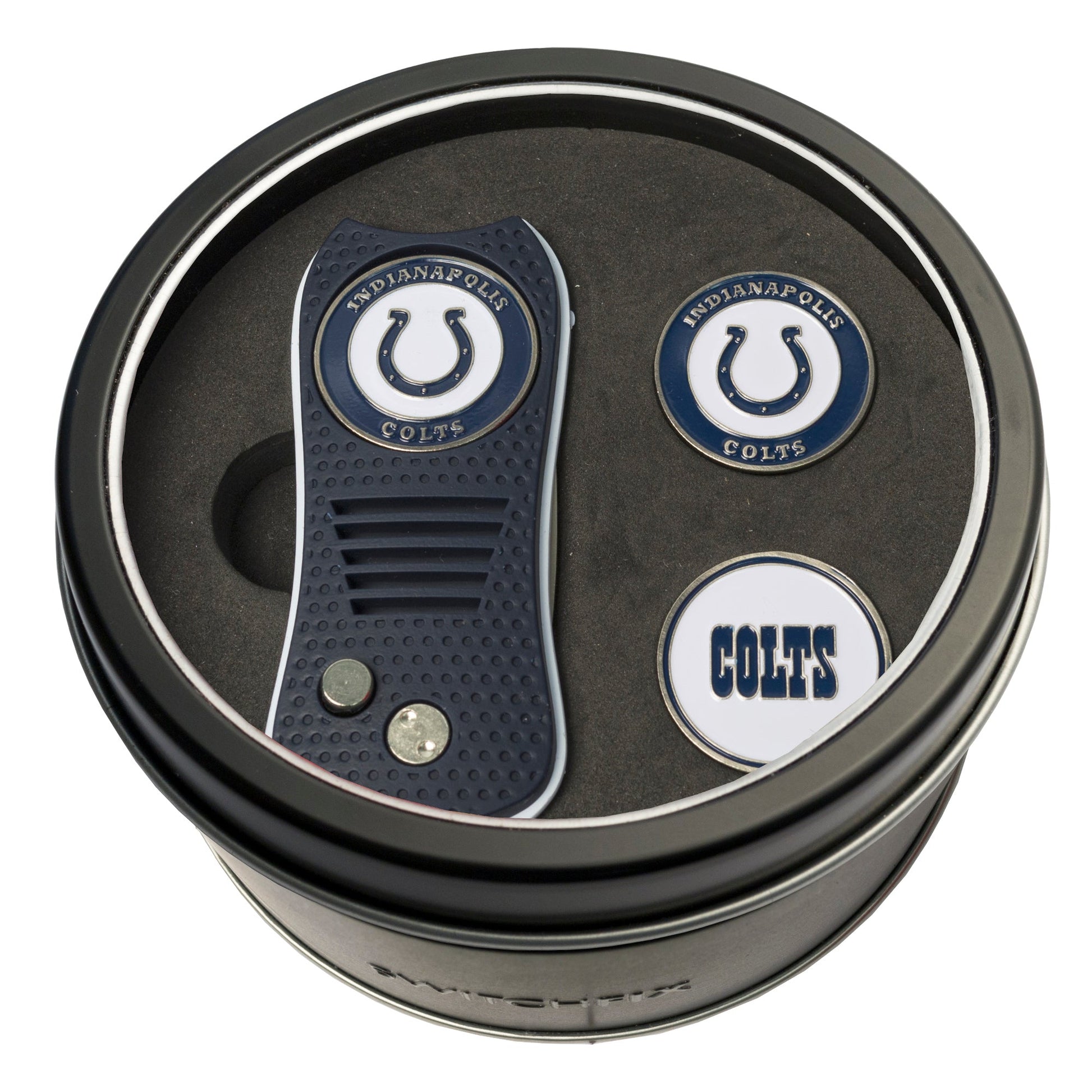 Indianapolis Colts Switchblade divot tool and ball marker tin gift set