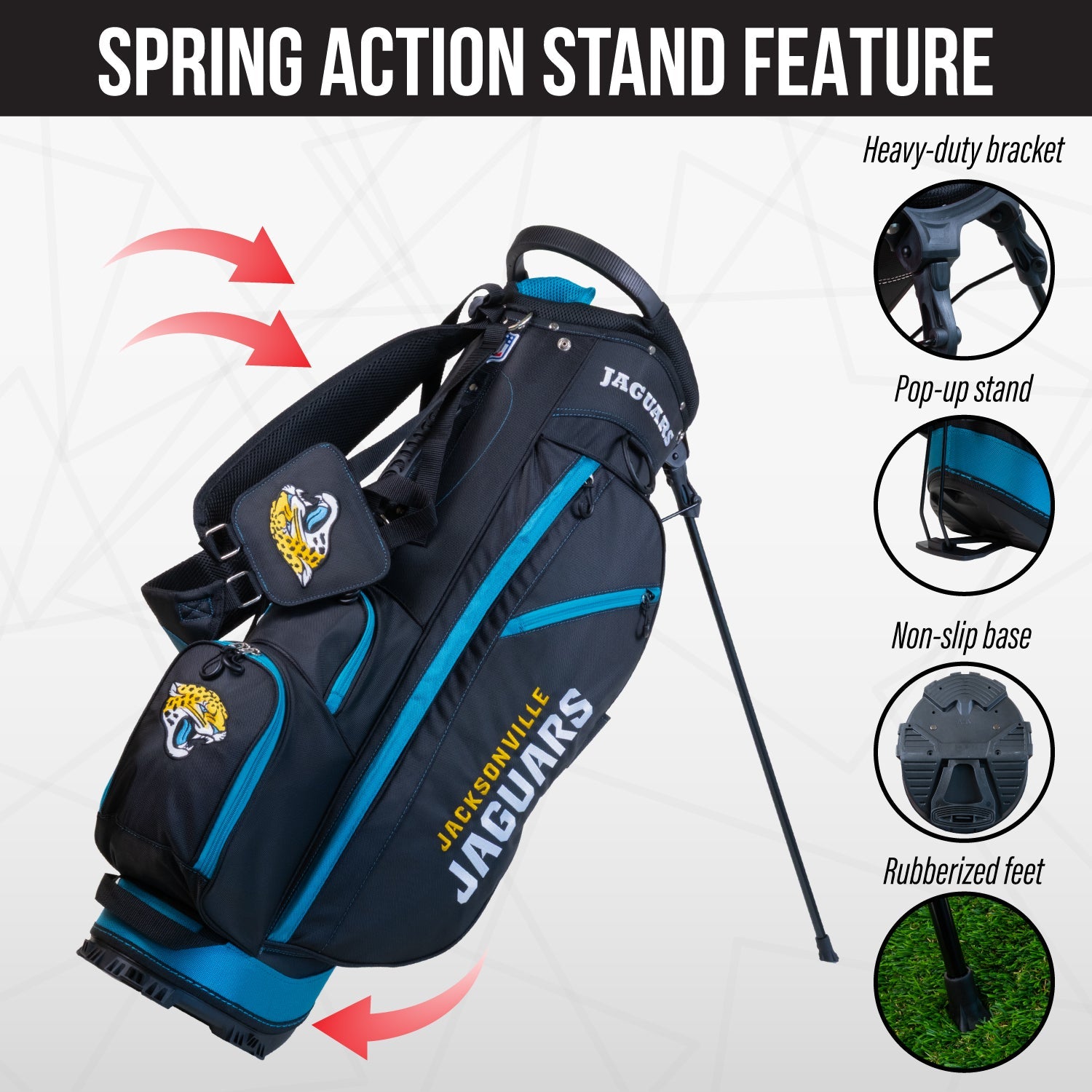 Jacksonville Jaguars Fairway Stand Bag - Image 5 - Club Rehab