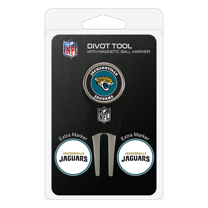 Jacksonville Jaguars divot repair tool and three ball markers