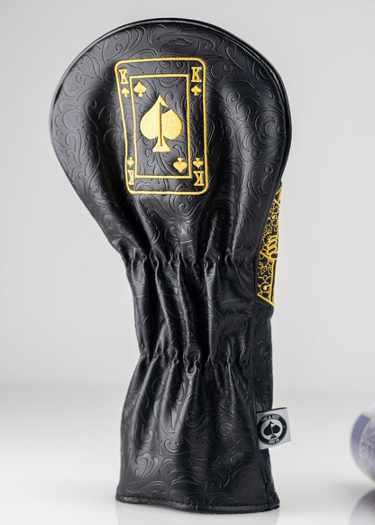 Black/Gold King of Spades - Driver Cover