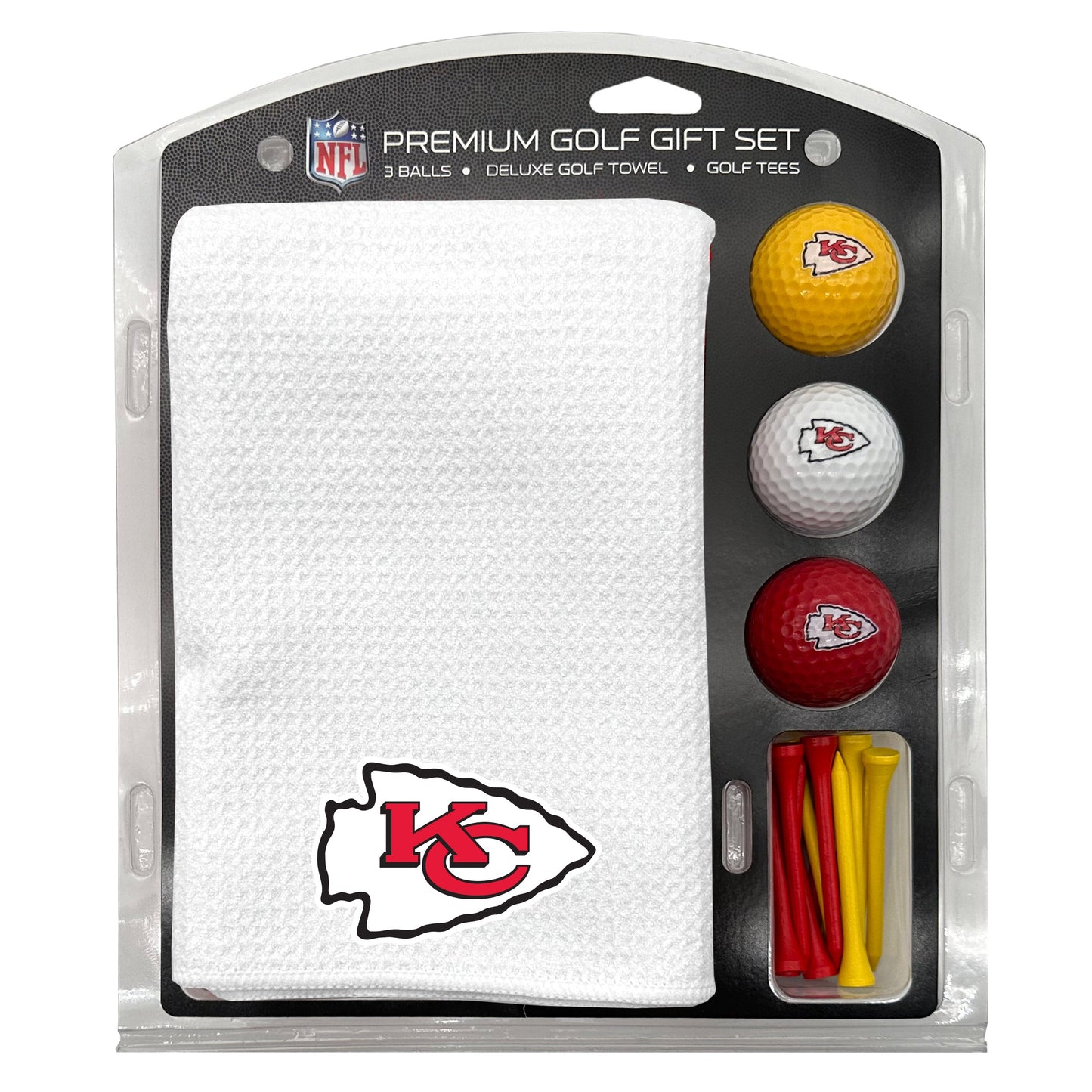 Kansas City Chiefs White Microfiber Towel Golf Gift Set - Club Rehab