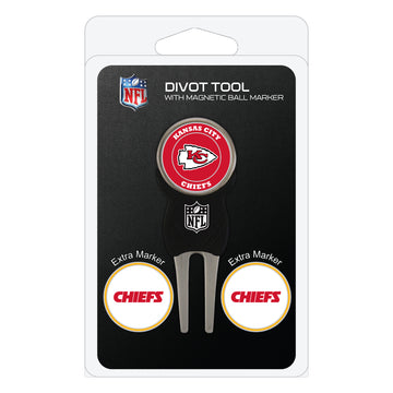 Kansas City Chiefs Divot Tool + 3 Ball Markers