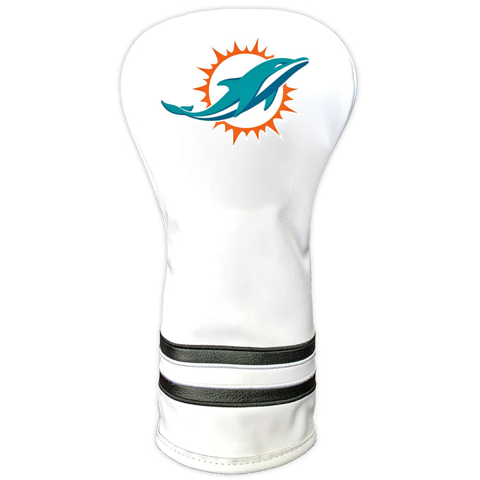Miami Dolphins Vintage White Printed Driver Headcover
