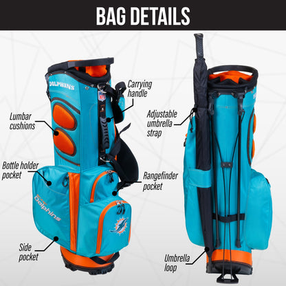 Miami Dolphins Fairway Stand Bag - Image 2 - Club Rehab