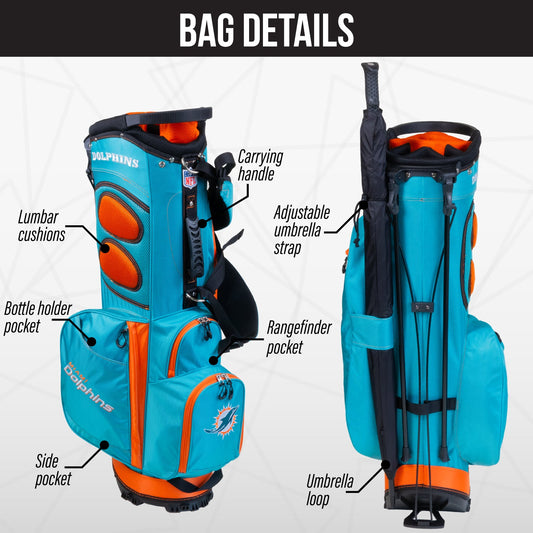 Miami Dolphins Fairway Stand Bag - Image 2 - Club Rehab
