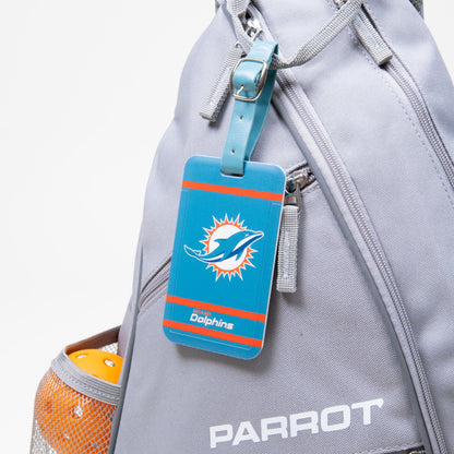 Miami Dolphins plastic golf bag tag by Team Golf, product photo 3