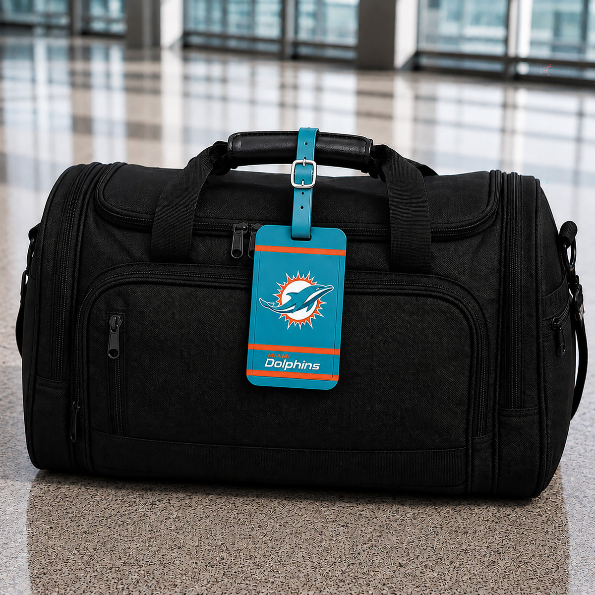 Miami Dolphins plastic golf bag tag by Team Golf, product photo 5