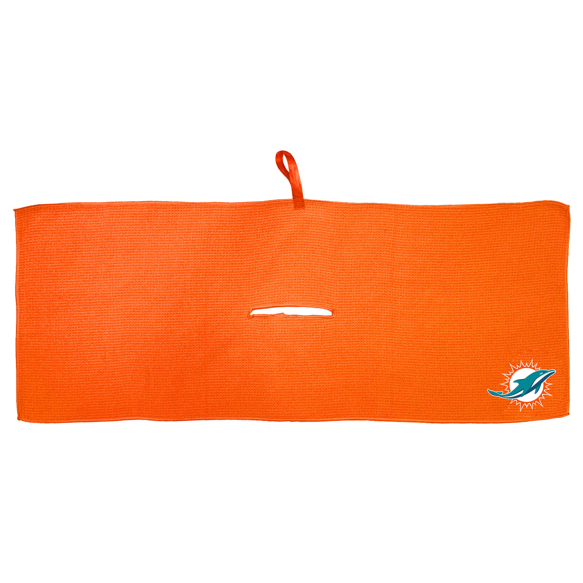 Miami Dolphins 16 x 40 microfiber golf towel with team logo