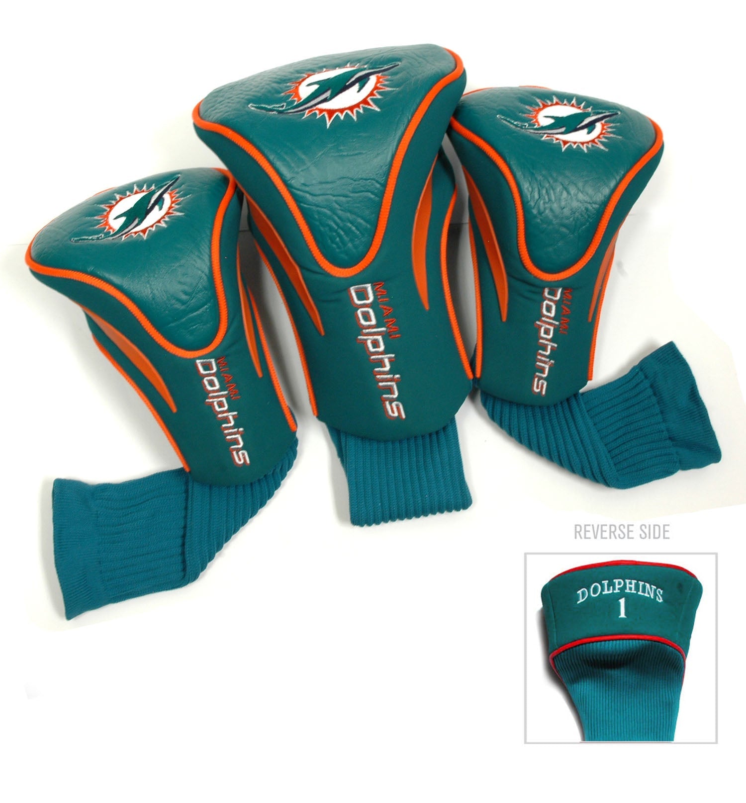 Miami Dolphins 3 Pack Contour Sock Headcovers - Club Rehab