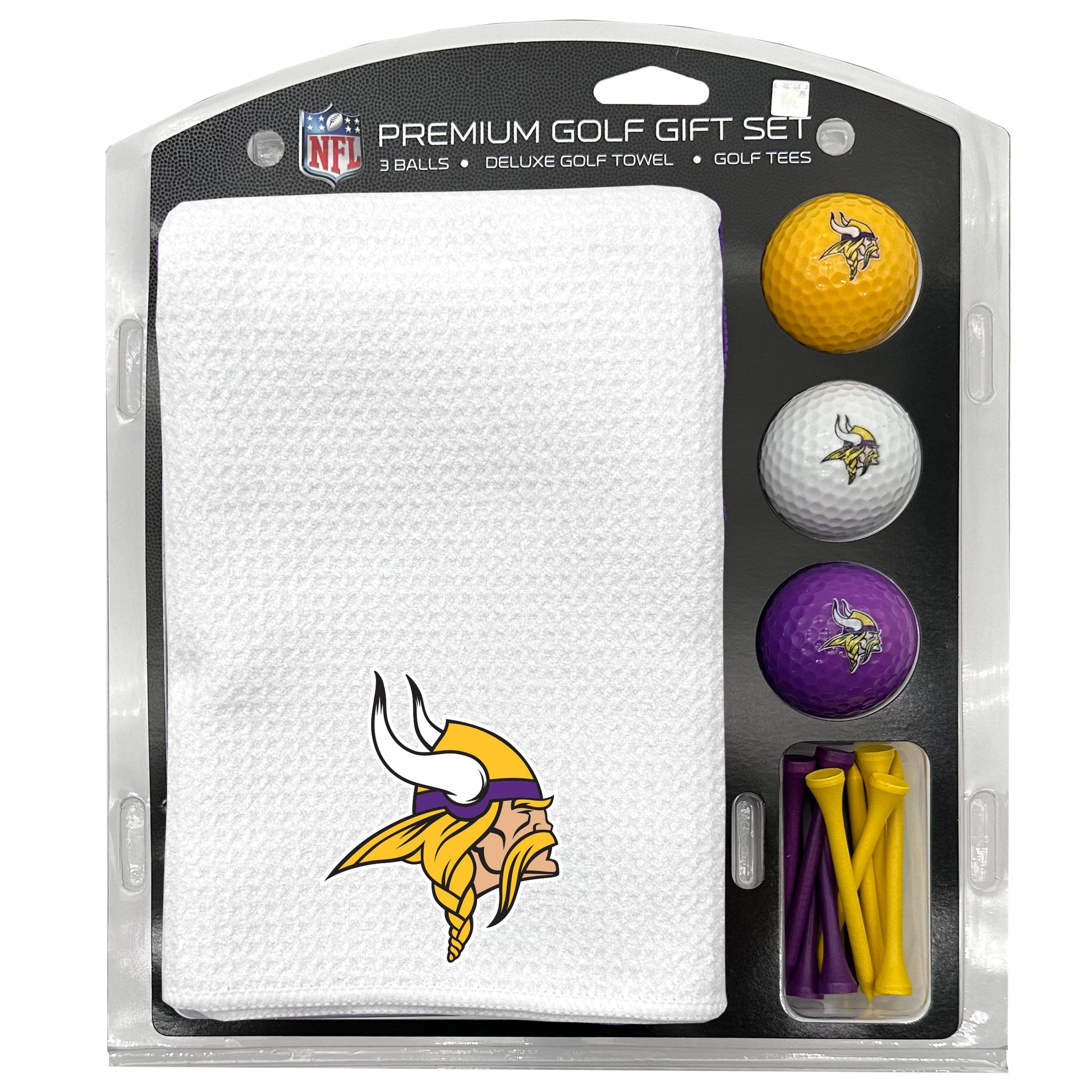 Minnesota Vikings White Microfiber Towel Golf Gift Set - Club Rehab