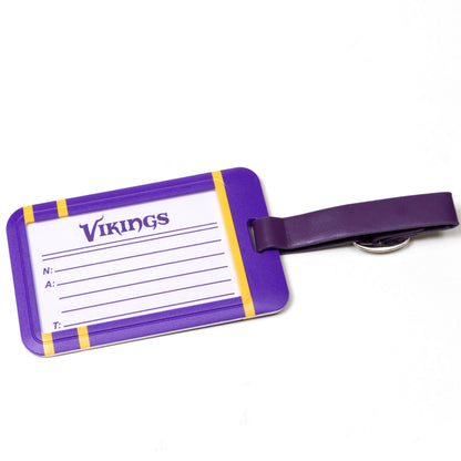 Minnesota Vikings plastic golf bag tag by Team Golf, product photo 2