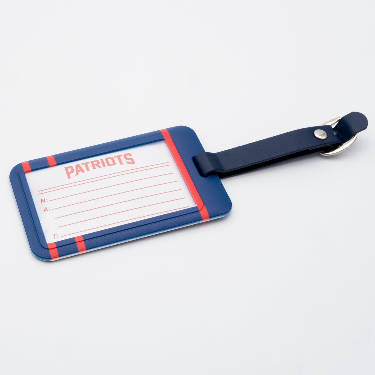 New England Patriots plastic golf bag tag by Team Golf, product photo 2