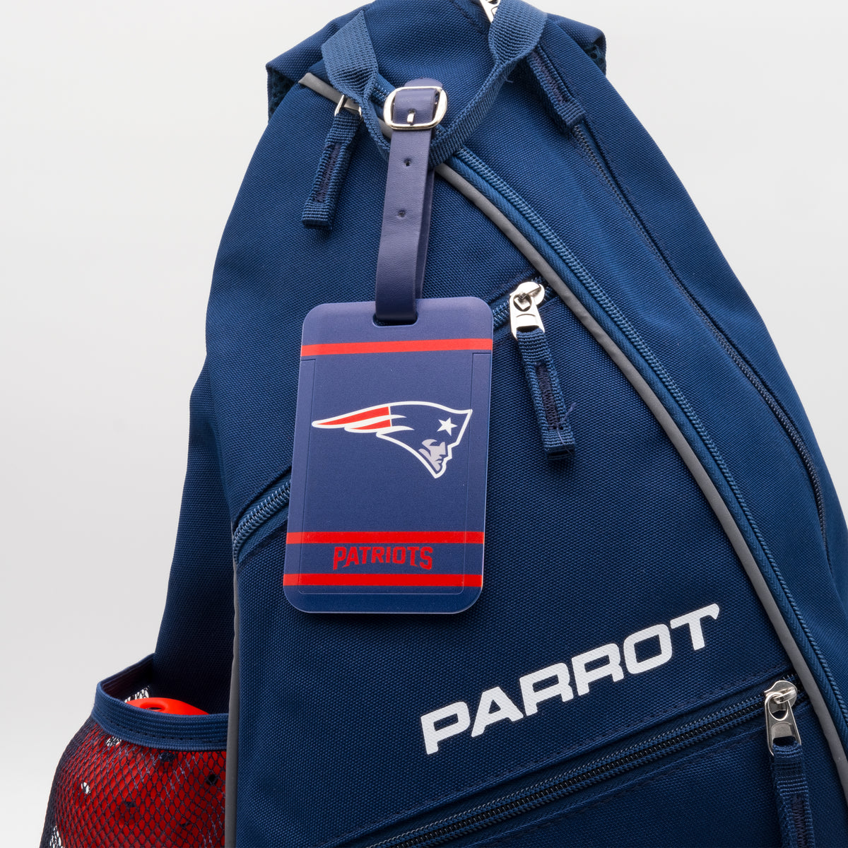 New England Patriots plastic golf bag tag by Team Golf, product photo 3