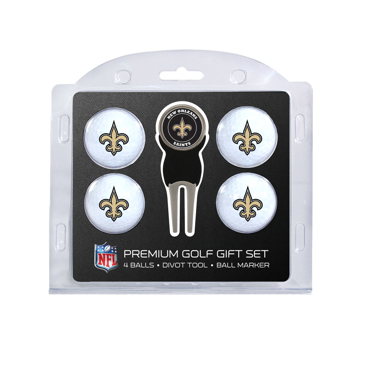 New Orleans Saints 4-Ball Golf Gift Set