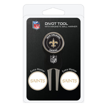 New Orleans Saints Divot Tool + 3 Ball Markers