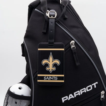 New Orleans Saints plastic golf bag tag by Team Golf, product photo 3