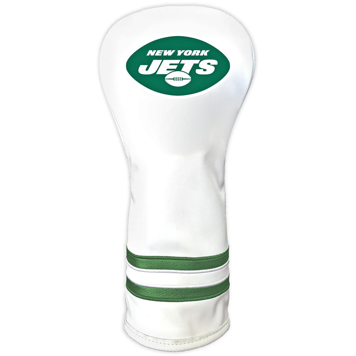 New York Jets Vintage White Printed Fairway Headcover