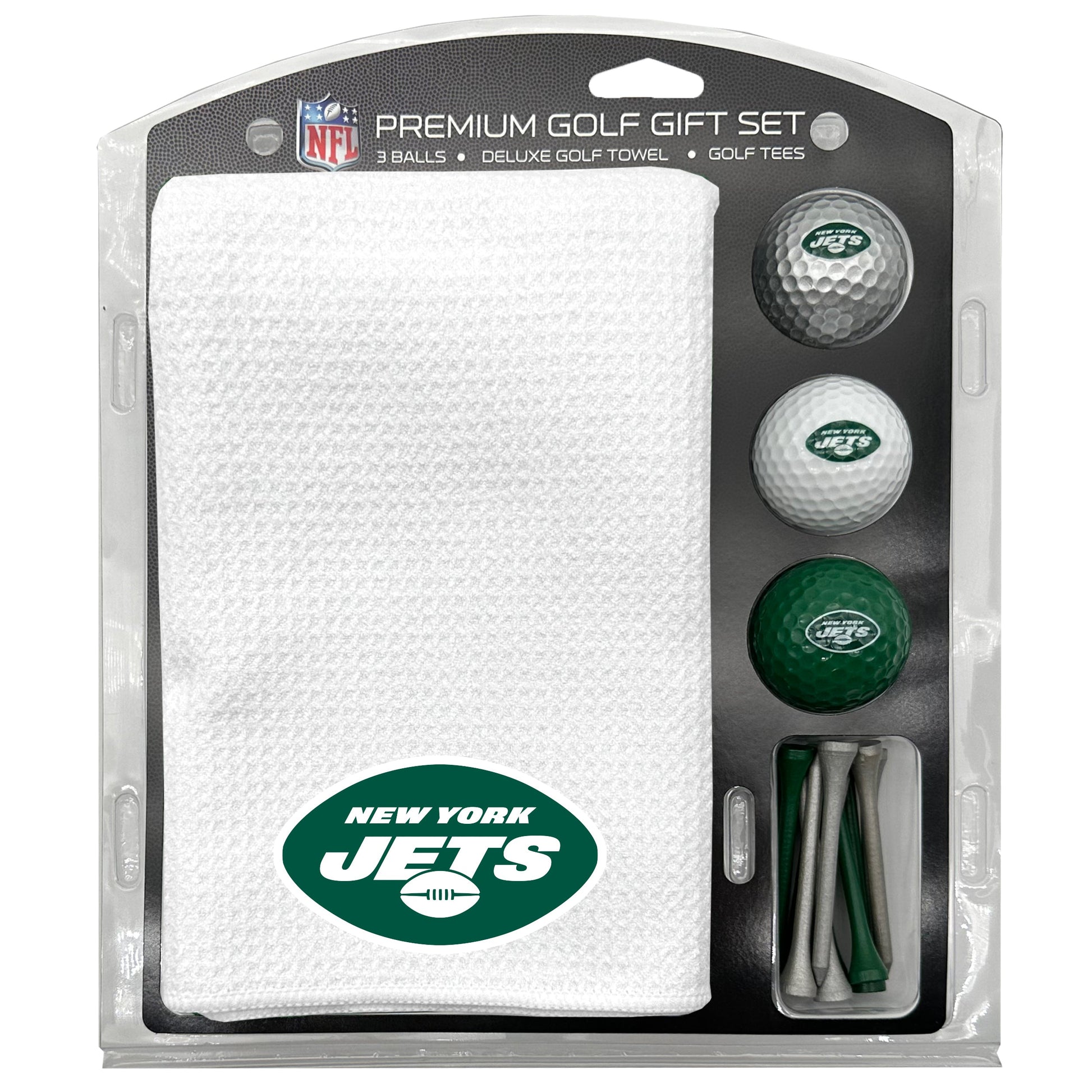 New York Jets White Microfiber Towel Golf Gift Set - Club Rehab