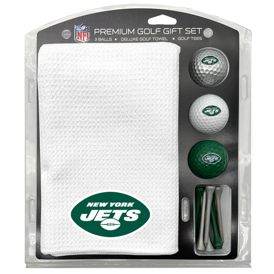 New York Jets White Microfiber Towel Golf Gift Set - Club Rehab
