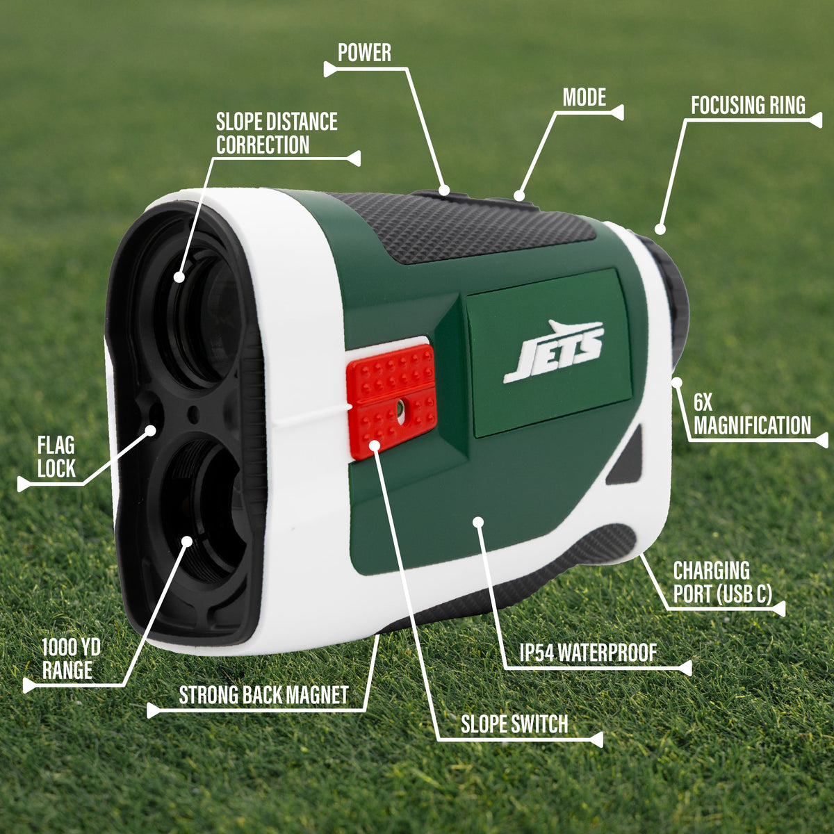 New York Jets Foresight golf rangefinder by Team Golf, view 6
