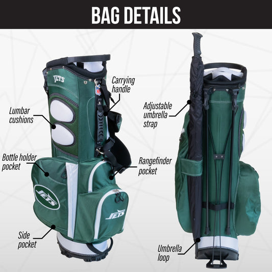 New York Jets Fairway Stand Bag - Image 2 - Club Rehab