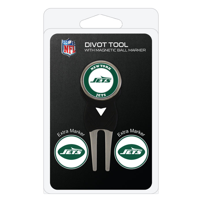 New York Jets divot repair tool and three ball markers