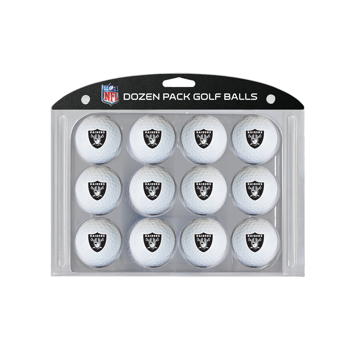 Las Vegas Raiders logo golf balls, 12 pack
