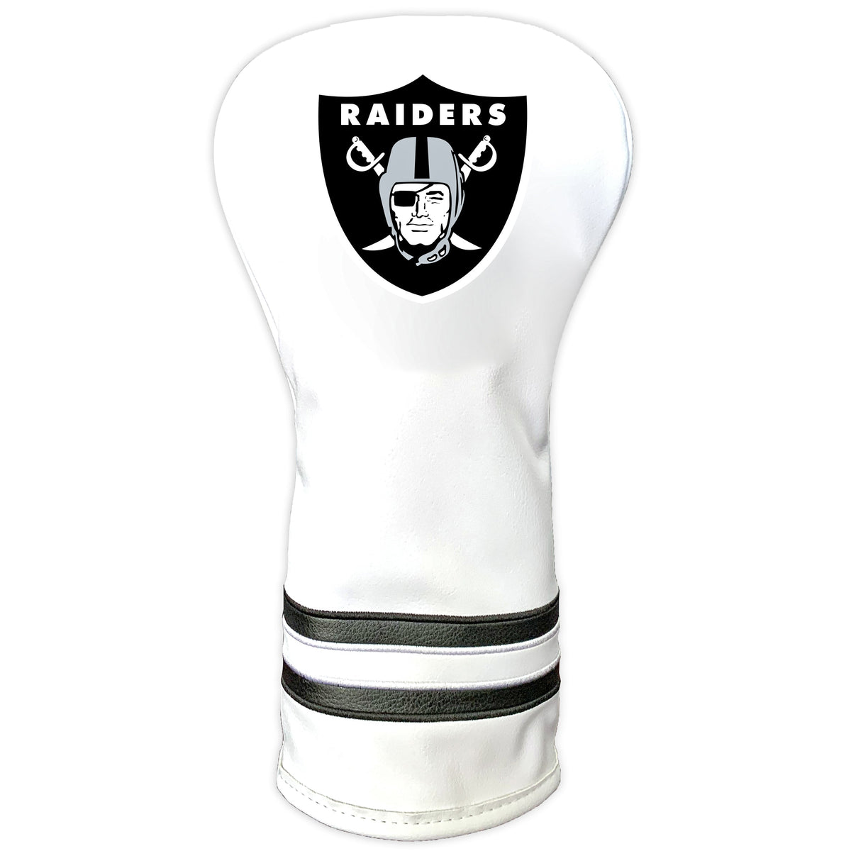 Las Vegas Raiders Vintage White Printed Driver Headcover